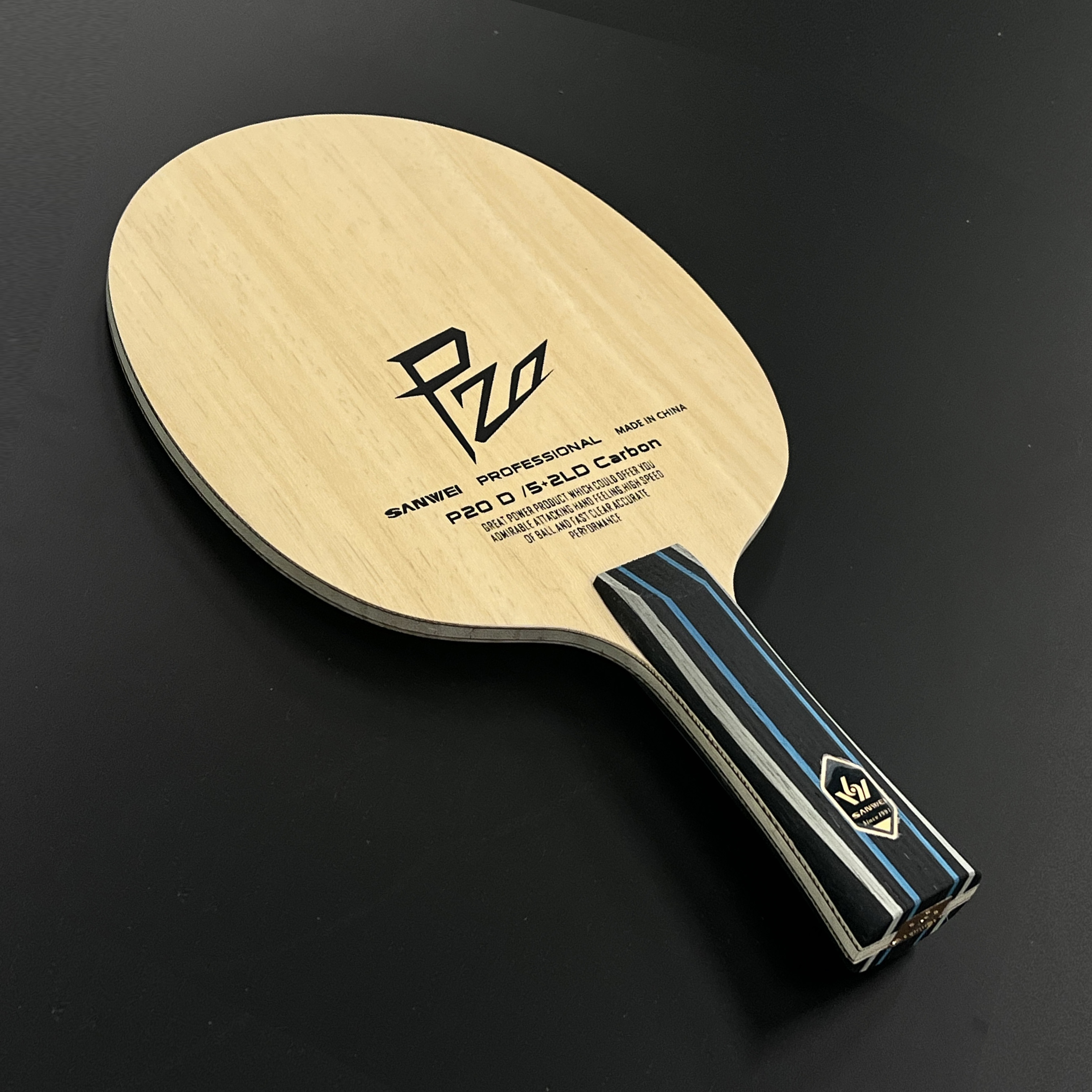 2026 New SANWEI P20 D Carbon T - Table Tennis Custom Bat ulasan dan harga