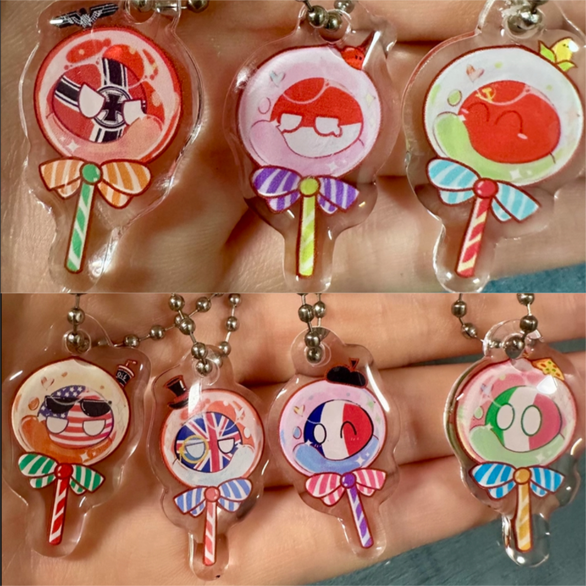20 Styles Countryballs Keychai - Table Tennis France ulasan dan harga