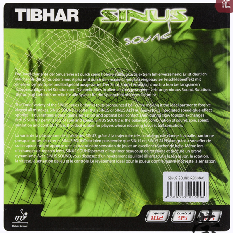 Origianl Tibhar SINUS SOUND pi - Table Tennis Germany ulasan dan harga