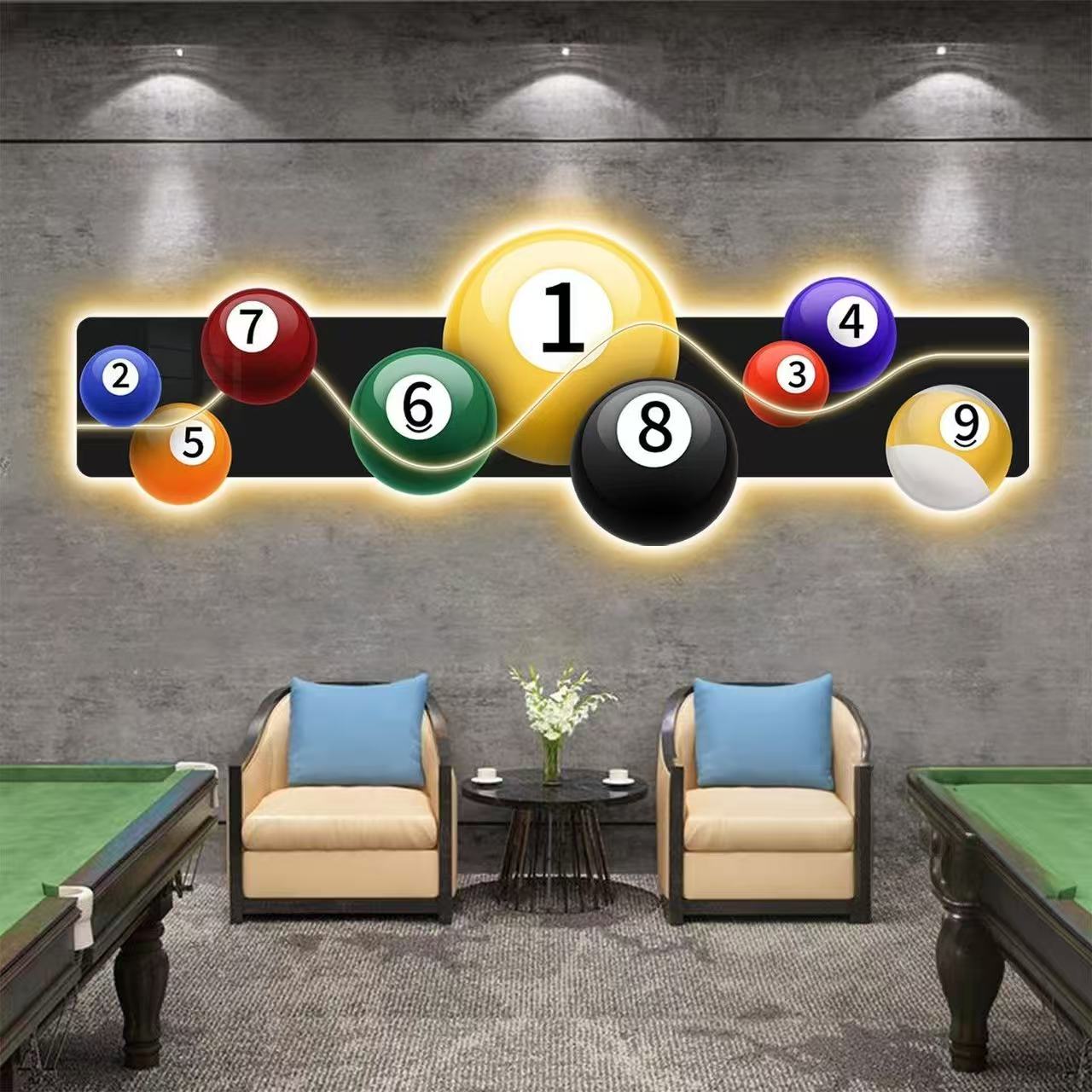 Billiards Hall Decoration Pain - Table Tennis No 1 ulasan dan harga