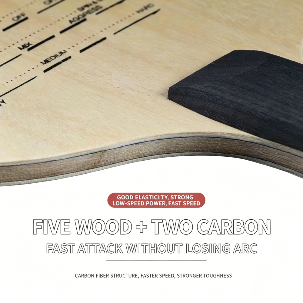Original SANWEI T5000 5 Wood A - Stiga Carbon Blade ulasan dan harga