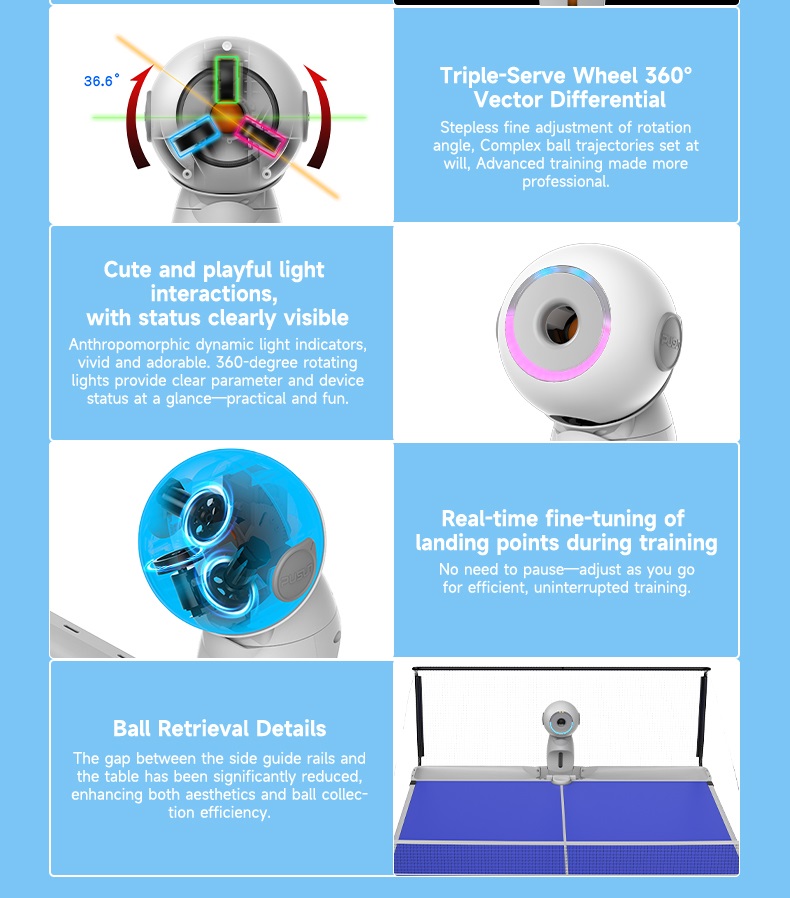 Upgraded Version Electric Inte - Table Tennis Ball ulasan dan harga