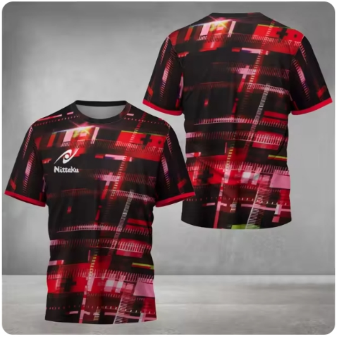 Nittaku Table Tennis T-shirt V - Table Tennis Japanese ulasan dan harga