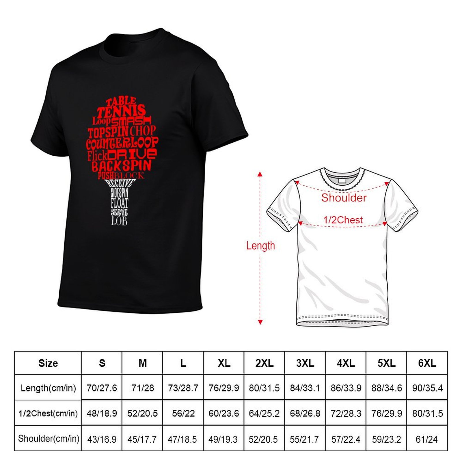 Table tennis word cloud T-Shir - Table Tennis Basic ulasan dan harga